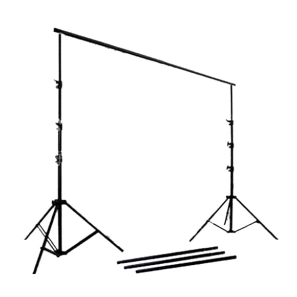 10’ Adjustable Photo Backdrop Stand 3 Cross Bar Photography Support System - Picture 1 of 16